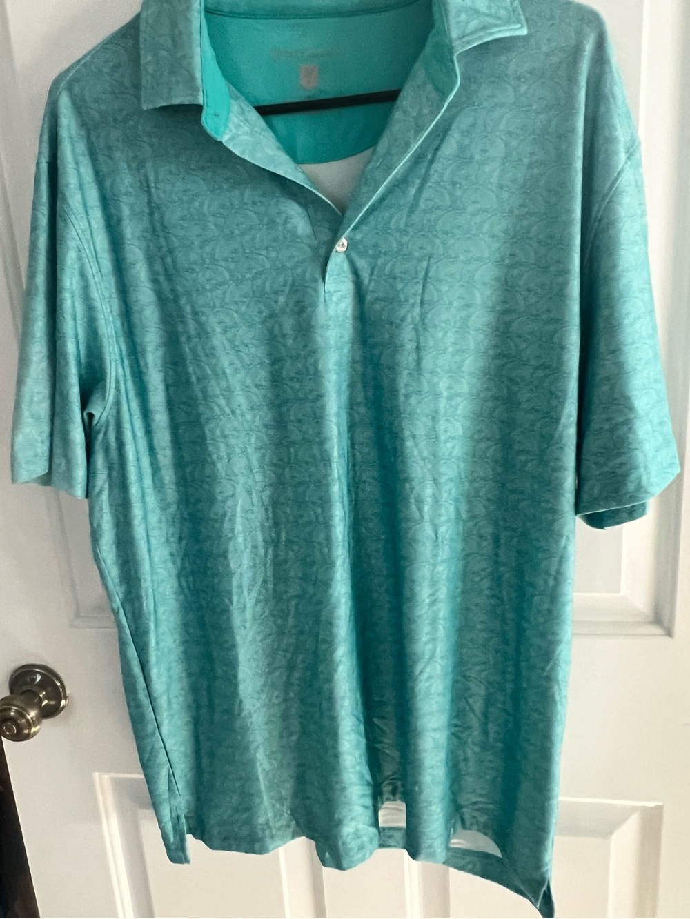 Hinkey Freeman Teal Short-Sleeve Golf Shirt